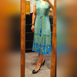 Knox Rose, bohemian, floral, mid cafe Sun dress